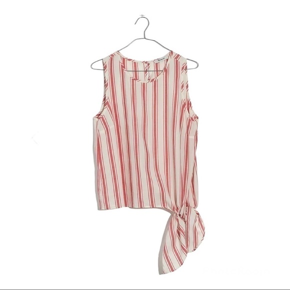 Madewell Side-Tie Tank in Marcia Stripe - Picture 3 of 5